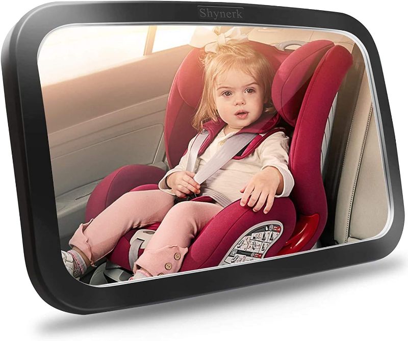 Photo 1 of Shynerk Baby Car Mirror, Safety Car Seat Mirror for Rear Facing Infant with Wide Crystal Clear View, Shatterproof, Fully Assembled, Crash Tested and Certified
