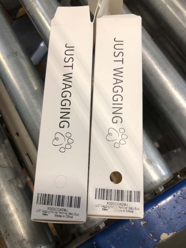 Photo 3 of 2 PACK JustWagging Pet Hair Remover – Dog & Cat Fur Tool for, Reusable, Lightweight, Portable Couch, Carpet, Car Seats, Furniture Laundry Animal Lint Roller Removal, Baby Blue