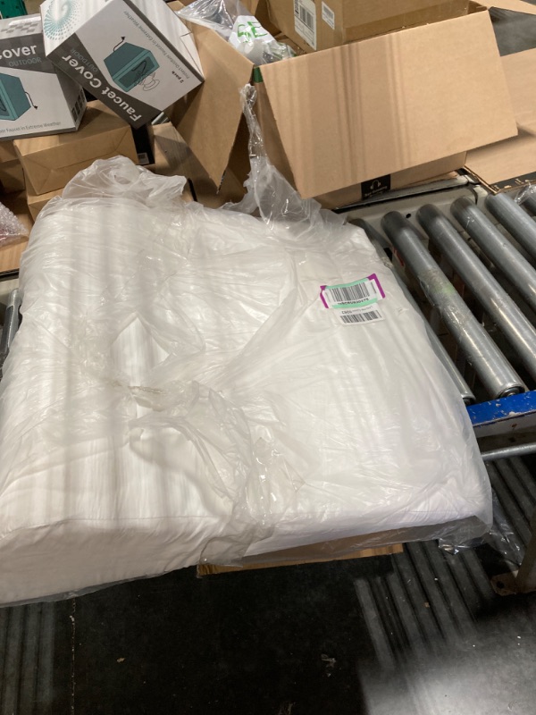 Photo 1 of Bed Wedge Pillow | Unique Curved Design for Multi Position Use | Memory Foam Wedge Pillow for Sleeping | Works for Back Support, Leg, Knee | Includes Bamboo Cover Plus Extra Sheet (7.5 Inch Incline)
