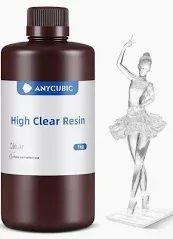 Photo 1 of ANYCUBIC High Clear 3D Printer Resin, Resist Yellowing and Highly Transparent, Tough and Resilient, Low Odor 3D Printing Resin, Widely Compatible for All LCD/DLP Resin 3D Printers (High Clear, 1kg)
Visit the ANYCUBIC Store