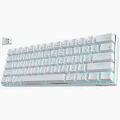 Photo 1 of RK ROYAL KLUDGE RK61 Wireless 60% Mechanical Gaming Keyboard, Ultra-Compact 60 Keys Bluetooth Mechanical Keyboard with Programmable Software (Blue Switch, White)