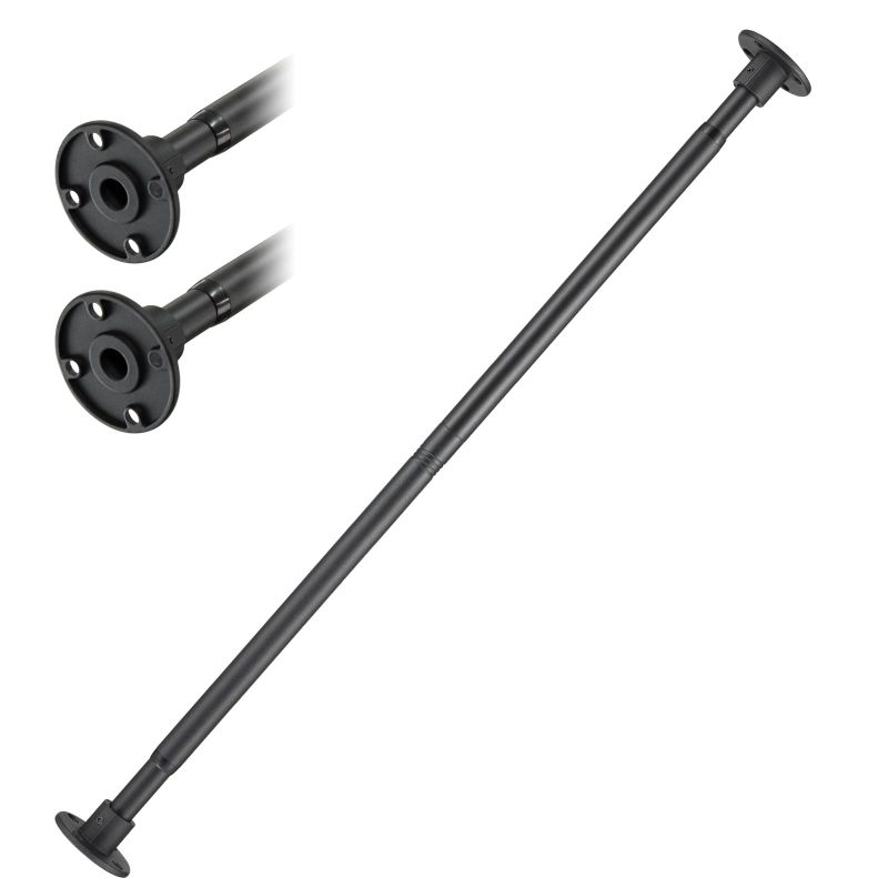 Photo 1 of *** MISSING PARTS***
INDUSTRIAL SHOWER CURTAIN ROD, 1 INCH BLACK SHOWER CURTAIN RODS FOR BATHROOM, HEAVY DUTY ADJUSTABLE SHOWER RODS FOR ROOM DIVIDER, TENSION SHOWER RODS, MATTE(29''-78'')