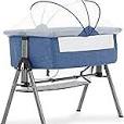 Photo 1 of  Bassinet and Bedside Sleeper in Blue, Lightweight and Portable Baby Bassinet, Adjustable Height Position, Easy to Fold and Carry Travel Bassinet- Carry Bag Included