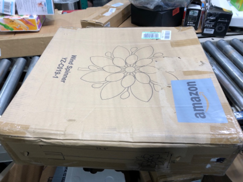 Photo 1 of Hourseat Lotus Flower Wind Spinner Large Outdoor Metal,Two-Way Wind Sculpture, 360 Degrees Swivel Kinetic Windmill Yard Art Decor for Patio, Lawn & Garden 73.5 * 19 Inches Yz-c019-1b