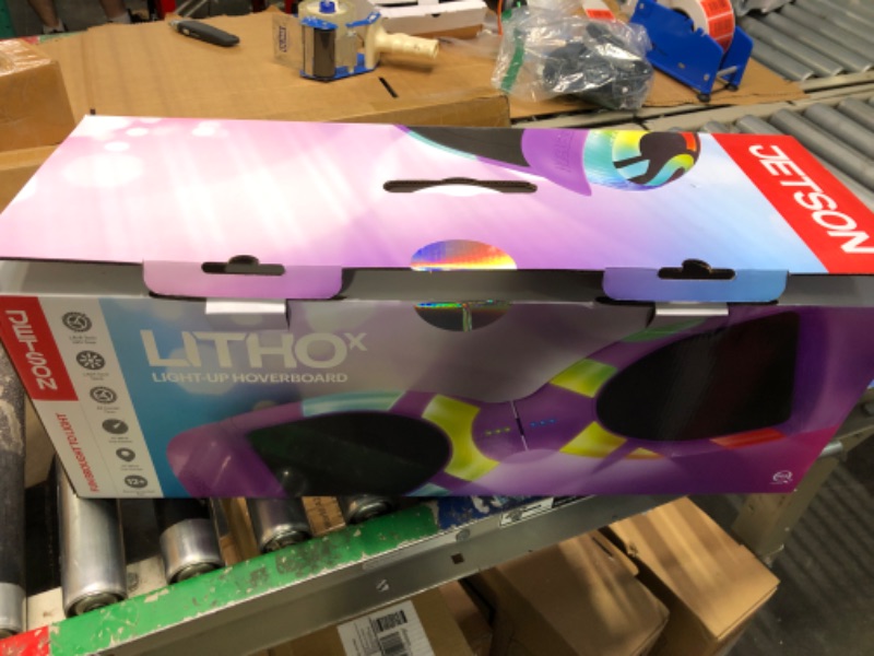 Photo 2 of *** NEEDS NEW BATTERY***Jetson All Terrain Light Up Self Balancing Hoverboard with Anti-Slip Grip Pads, for riders up to 220lbs Purple