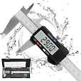 Photo 1 of Caliper Measuring Tool, Qfun Vernier Digital Caliper Stainless Steel 6 Inch/150mm, Digital Micrometer Waterproof, Easy Switch from Inch to Millimeter, Large LCD Screen