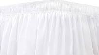 Photo 1 of Biscaynebay Wrap Around Bed Skirts for Queen Size Beds Extra Short Drop of 9", White Elastic Dust Ruffles Easy Fit Wrinkle & Fade Resistant Silky Luxurious Fabric Solid Machine Washable
 
