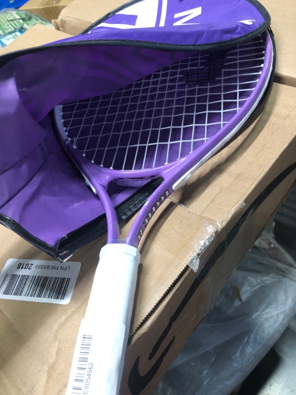 Photo 2 of 17-25 inches Kids Tennis Racket for Aged 2-10 Boys & Girls | Multi-Color & Size Tennis Racquet for Beginner Junior with Shoulder Bag Easy Carry Purple 23