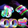 Photo 1 of 24Pcs Glow in the Dark Party Supplies for Kids/Adults, Flashing Light up Toys LED Bracelets Glow Sticks , Neon Party Favors Carnival Birthday Concert Party Games Gifts Accessory