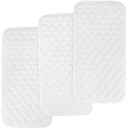 Photo 1 of BlueSnail Quilted Thicker Waterproof Changing Pad Liners,3 Count(Snow White)