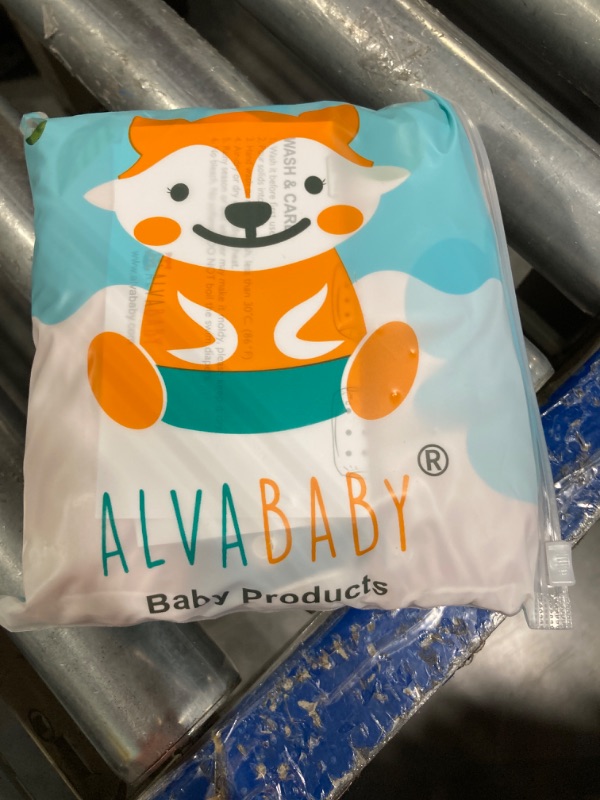 Photo 2 of ALVABABY 3 Pack Large Swim Diapers, Baby/Toddler/Infant Snap Adjustable Reusable Swim Diaper Baby Gift for Boy and Girl 3ZSWY43 Lemon&orange&deer Large Large (Pack of 3)