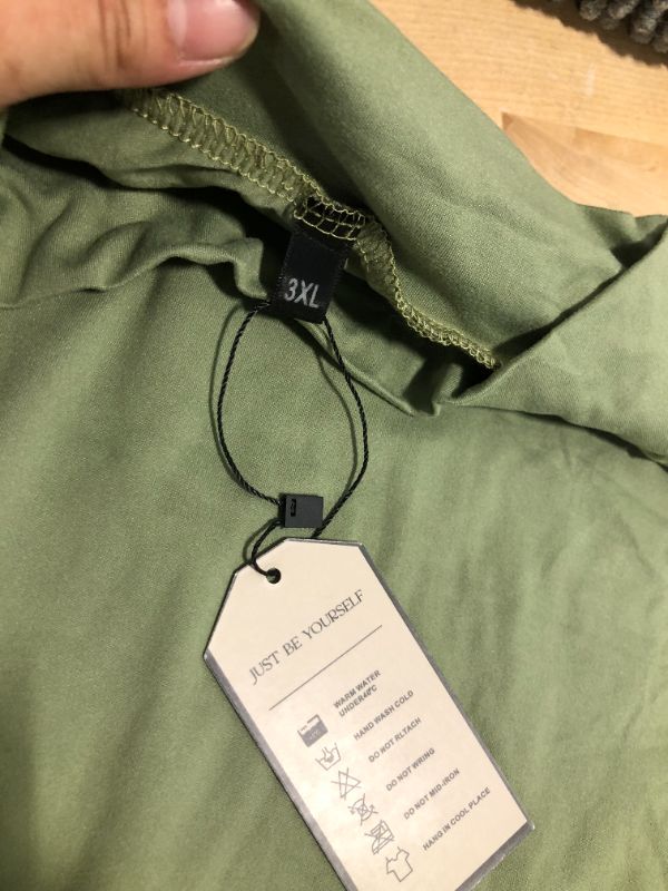 Photo 1 of CTU Mens Fashion Mock Turtleneck Sweater Long Sleeve Solid Color T-Shirts Basic Designed Pullover Sweater LightGreen