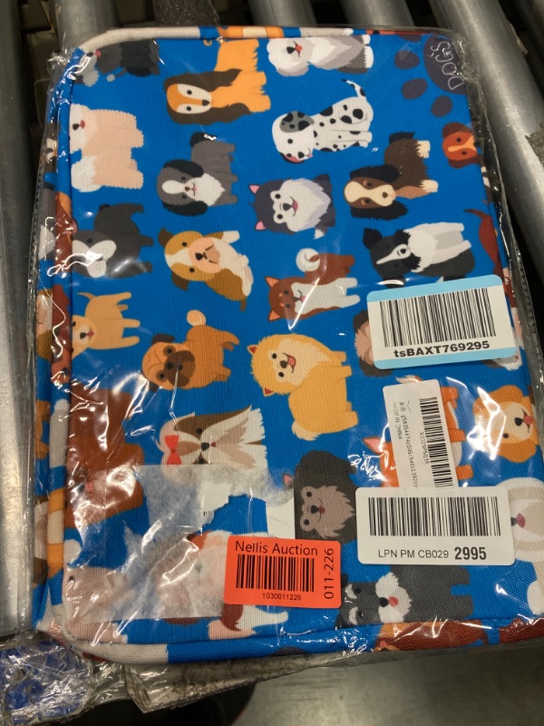 Photo 1 of Cute Dogs Puppy Storage Bin Collapsible with Handle Rectangle Waterproof Cute Dog Puppy Basket for Storage Cube Closet Organizer for Toy Nursery Book Office Shelf Bathroom 9#Cute Dog Puppy Blue one size