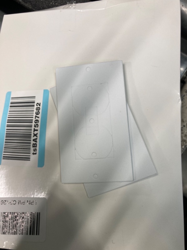 Photo 1 of 30 Pack Wall Plate Insulation Gasket Wall Gasket Replacement Outlet Insulation Pads Socket Foam Insert Light Switch Insulation Electrical Outlet Covers, 2.5 x 4 Inches (White)
