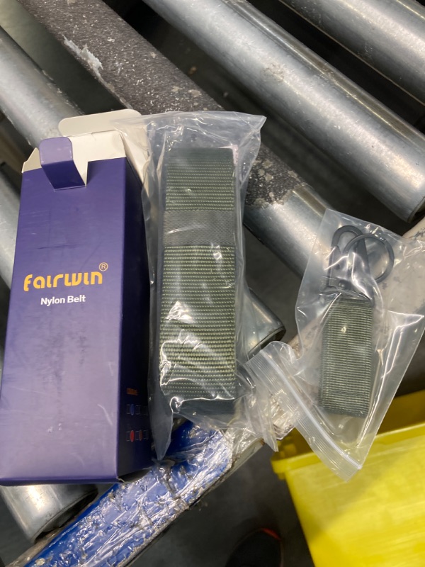 Photo 1 of FAIRWIN Tactical Belt, Military Utility Belt Nylon Web Rigger Belt Work Belt with Heavy-Duty Quick-Release Buckle Green L (Waist 42"-46") Heavy-Duty