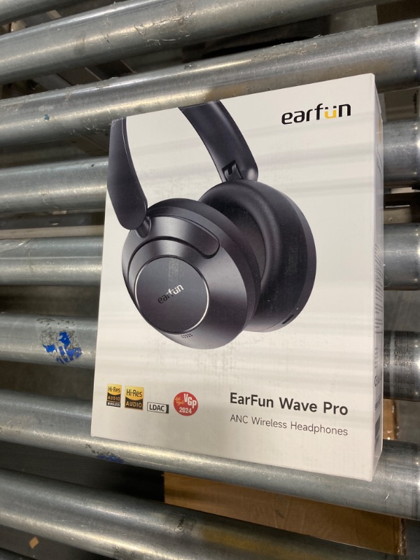 Photo 2 of EarFun Wave Pro Active Noise Canceling Headphones, Wireless Over Ear Bluetooth Headphones, LDAC Hi-Res Sound, 5 Mics AI Clear Call, 80H Playtime, Multipoint Connection, Comfort Fit, Custom EQ via App Black