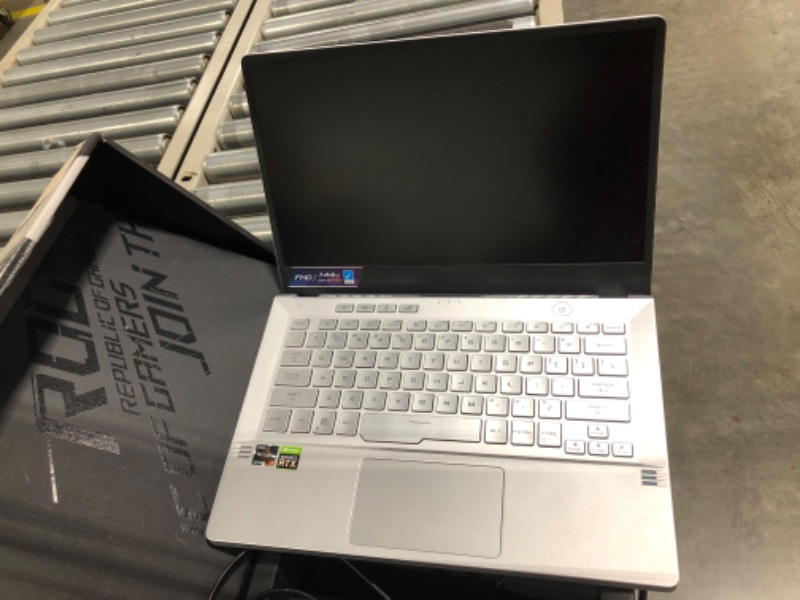 Photo 7 of ASUS ROG Zephyrus G14 Gaming Laptop, 14'' FHD 144Hz Display, AMD Ryzen 7-5800HS, NVIDIA GeForce RTX 3060 6G Graphics, 16GB RAM, 1TB PCIe SSD, Backlit Keyboard, Win 11 Pro, White, 32GB USB Card 16GB | 1TB PCIe SSD 14" | 5800HS | White