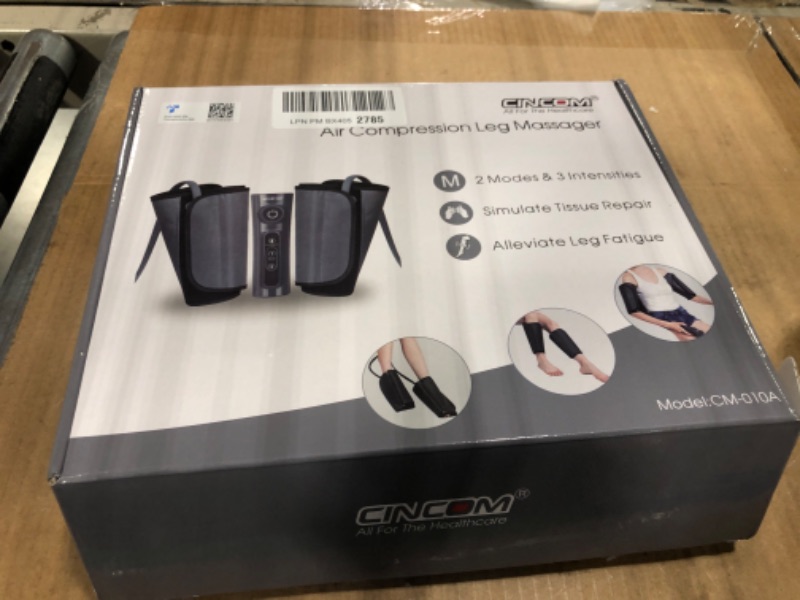 Photo 2 of CINCOM Leg Massager for Circulation Air Compression Calf Massager with 2 Modes 3 Intensities and Helpful for RLS and Edema Muscles Relaxation?FSA or HSA Approved?