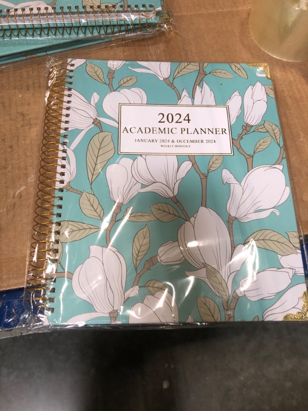 Photo 2 of 2024 Planner-2024 Weekly and Monthly Planner 8.5x11 Deluxe Daily Agenda Academic Planner,12 Monthly Tabs, Calendar, Inner Pocket, Flexible Cover,Twin-Wire Binding