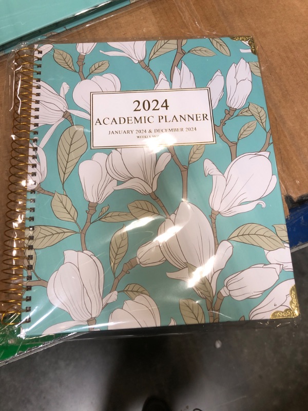 Photo 1 of 2024 Planner-2024 Weekly and Monthly Planner 8.5x11 Deluxe Daily Agenda Academic Planner,12 Monthly Tabs, Calendar, Inner Pocket, Flexible Cover,Twin-Wire Binding