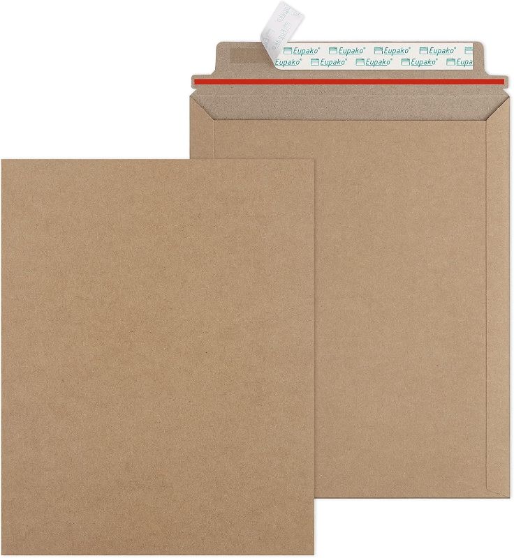 Photo 1 of Xxcxpark 25 Pack kraft brown Rigid Mailers 9.25 x 11.75 inches, Self Seal Photo Document Mailers Premium Cardboard Keep Flat Envelopes for Photos, Pictures, Papers, Files, CD 9.25'' x 11.75'' (25 Pack) Brown