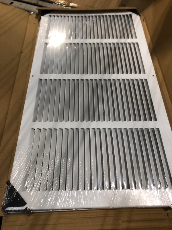 Photo 3 of 2 Pack of Handua 24"W x 12"H [Duct Opening Size] Steel Return Air Grille | Vent Cover Grill for Sidewall and Ceiling, White | Outer Dimensions: 25.75"W X 13.75"H for 24x12 Duct Opening 2 24"W x 12"H [Duct Opening]