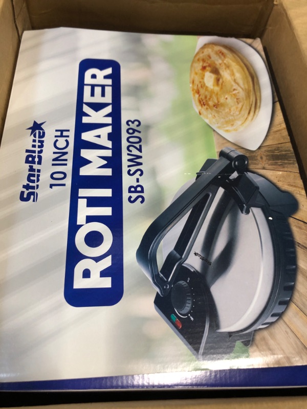 Photo 7 of 10inch Roti Maker by StarBlue with FREE Roti Warmer - The automatic Stainless Steel Non-Stick Electric machine to make Indian style Chapati, Tortilla, Roti AC 110V 50/60Hz 1200W SB-SW2093