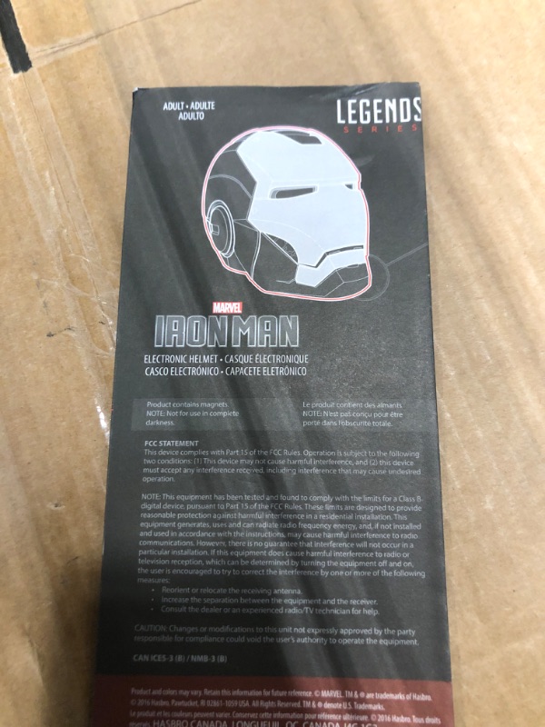 Photo 5 of Hasbro B7435E48 Marvel Legends Iron Man Electronic Helmet****USED*** BOX IS DAMAGED** 