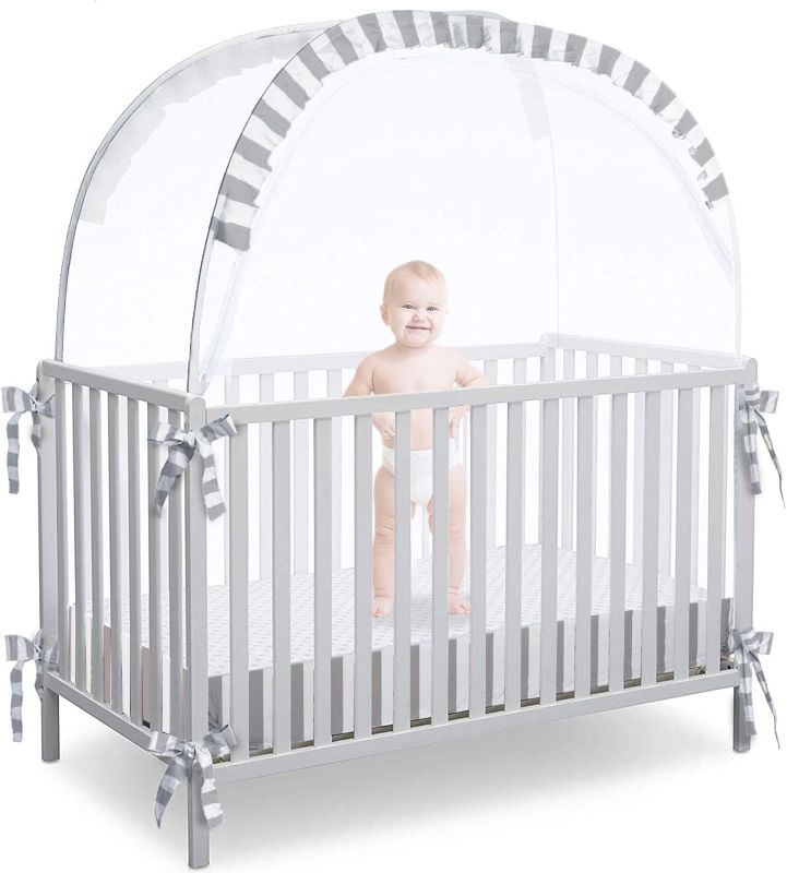 Photo 1 of AirflowBaby Mesh Crib Liner White 11” — Fits Full-Size Four-Sided Slatted and Solid Back Cribs White 11"