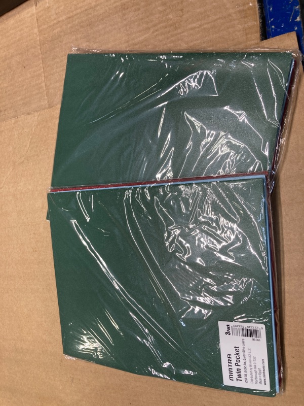 Photo 1 of Mintra Poly Pocket Folders 3pk - Heavy Duty (Chili Oil/Arctic Ice/Green Olive) - 2 PACK