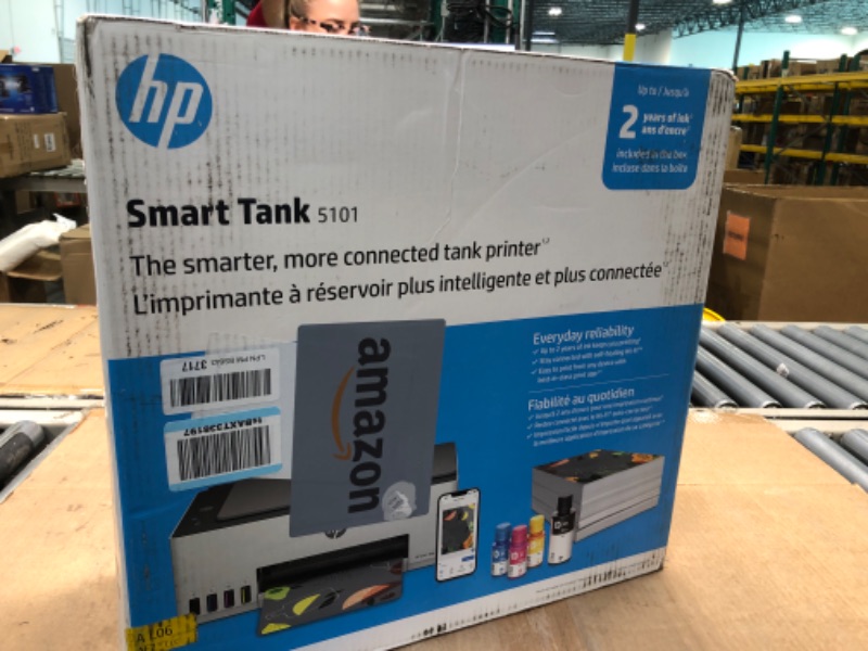 Photo 2 of HP Smart-Tank 5101 Wireless All-in-One Ink-Tank Printer with up to 2 Years of Ink Included (1F3Y0A),White