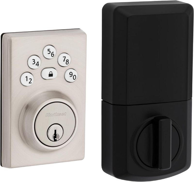 Photo 1 of ***NOT EXACT***
Kwikset Powerbolt 240 5-Button Keypad Satin Nickel Contemporary Electronic Deadbolt Door Lock, Featuring Convenient Keyless Entry, Customizable User Codes and Auto Locking
