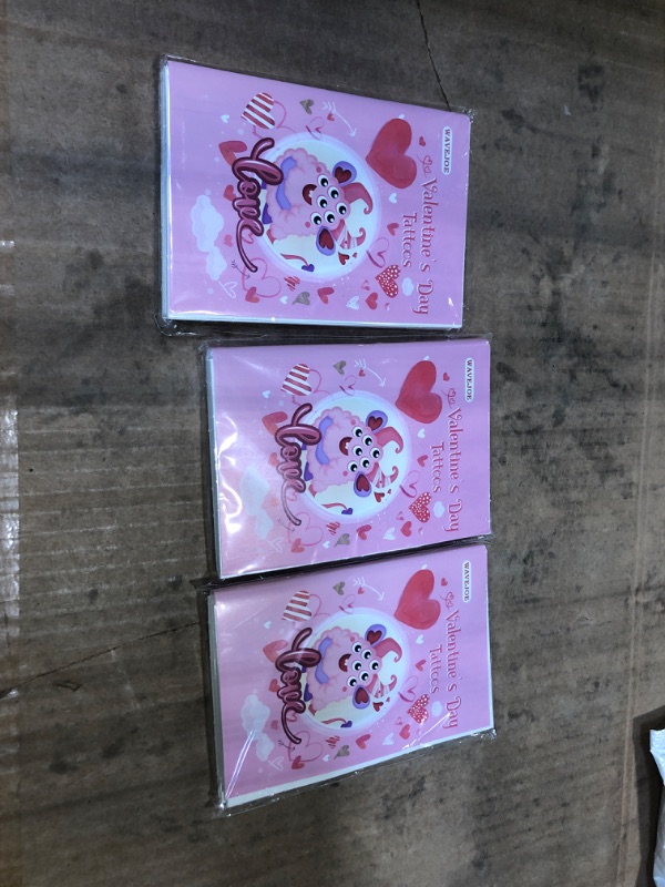 Photo 2 of SET OF 3 168 Valentines Tattoos for Kids 24 Designs Temporary Tattoos Classmates Valentine Exchange Gifts School Teacher's Prizes