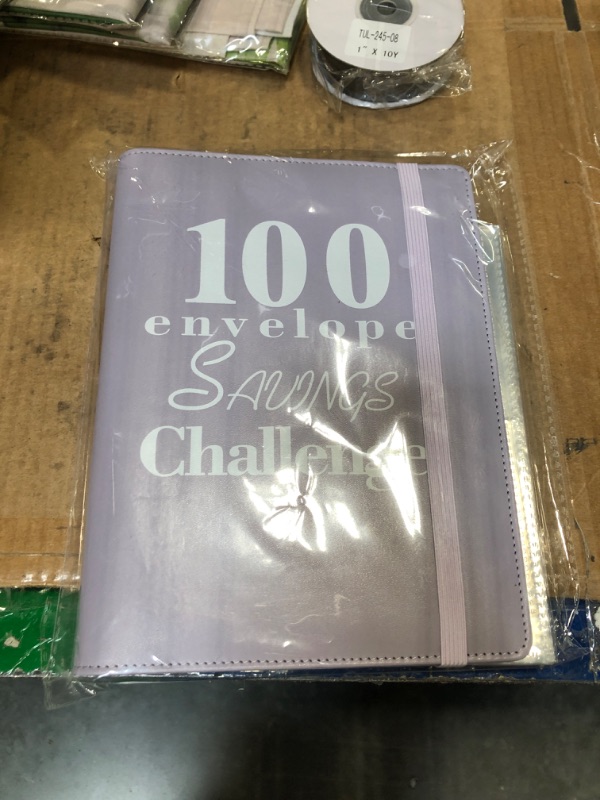 Photo 2 of 100 Envelopes Money Saving Challenge Budget Binder, A5 Savings Binder with Cash Envelopes-Easy & Fun Way to Save $5,050, Cash Stuffing Envelopes for Budgeting & Saving (Blue) Purple