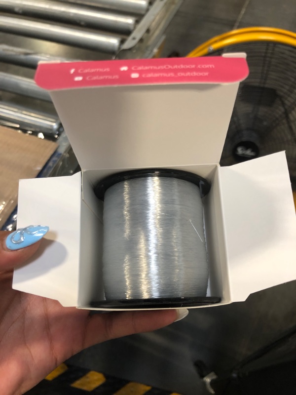 Photo 1 of Calamus Bastion Monofilament Fishing Line - Strong Abrasion Resistant Mono Line - Superior Nylon Material Mono Fishing Line for Freshwater and Saltwater, Fishing Gifts for Men Clear 12LB/500Yards (1/8LB Spool)