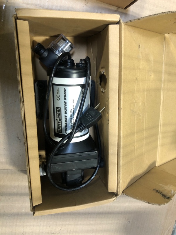 Photo 1 of *** FOR PARTS ONLY ** NO RETUNRS***
WASSERMANN Water Pressure Booster Pump 115V AC with Pressure Switch,Self-priming Water Pump 5.0GPM 55PSI,for RV Kitchen Barthroom Marine Yacht Garden 4WDP5-55-115V  ** for parts**