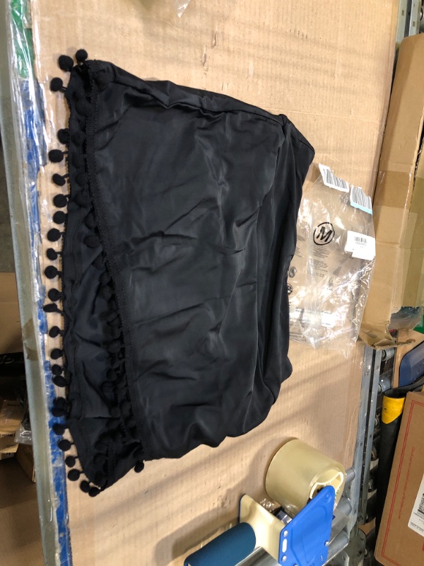 Photo 1 of ***USED*** Cupshe Women's Swim Skirt Bikini Bottom Standard Rise Pom-Pom Wrap Tummy Control Swim Cover-up Skirt
