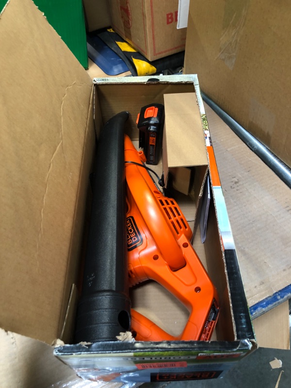 Photo 3 of *** MISSING PARTS***
BLACK+DECKER 20V MAX Cordless Leaf Blower, Lawn Sweeper, 130 mph Air Speed, Lightweight Design, Battery and Charger Included (LSW221)