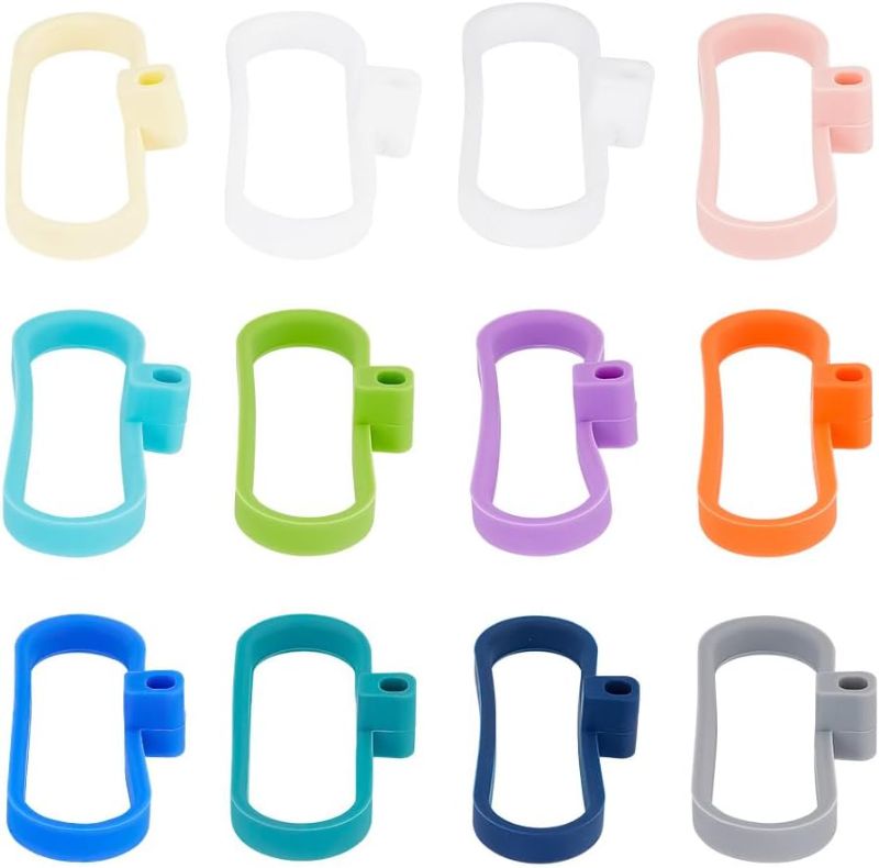 Photo 1 of 12 Pcs 12 Colors Silicone Jar Spoon Holders, Airtight Jar Spoon Holder Adds Spoon Storage Function Holder Kitchen Accessories for Food Storage Containers
