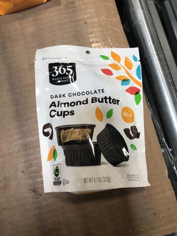 Photo 1 of 365 by Whole Foods Market, Mini Dark Chocolate Almond Butter Cups, 4.7 Ounce