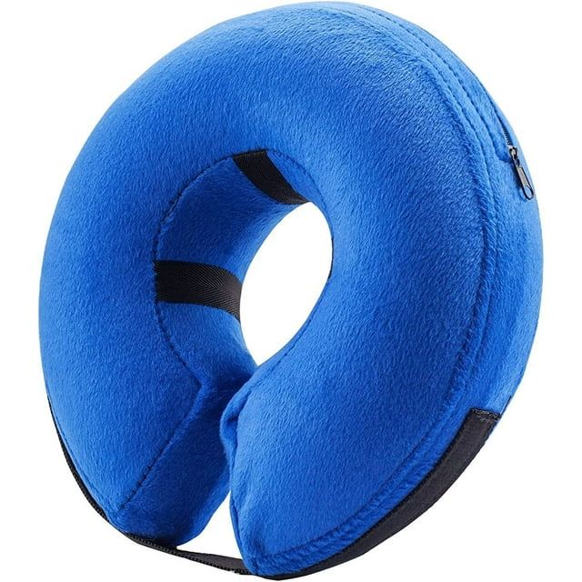 Photo 1 of ***USED** BENCMATE Protective Inflatable Collar for Dogs and Cats - Soft Pet Recovery Collar Does Not Block Vision E-Collar(X-Small?Blue)