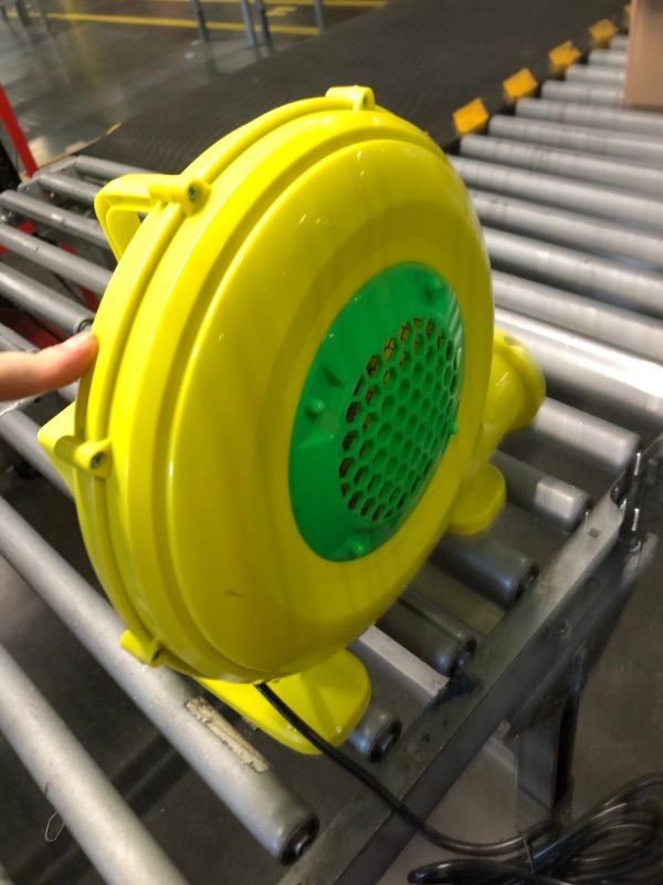 Photo 1 of 350W Air Blower, Pump Fan Commercial Inflatable Bouncer Blower, Perfect for Inflatable Water Bounce House, Jumper, Bouncy Castle Yellow 350 Watt 0.5HP