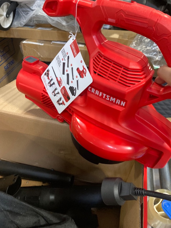 Photo 4 of ***NON FUNCTIONAL//SOLD AS PARTS*** **ALL SALES FINAL** 
CRAFTSMAN 3-in-1 Leaf Blower, Leaf Vacuum and Mulcher, Up to 260 MPH, 12 Amp, Corded Electric (CMEBL7000)