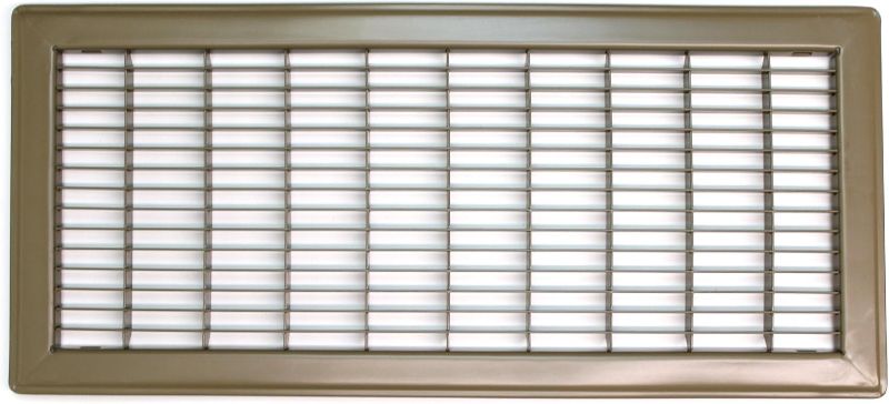 Photo 1 of 13" X 26" Floor Grille - Fixed Blades Air Grill - Brown 