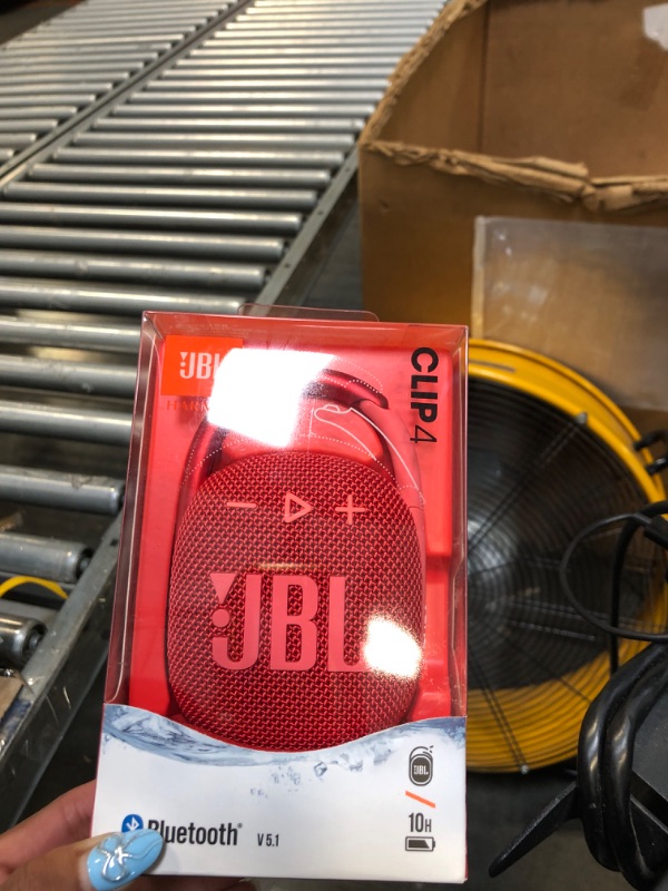 Photo 2 of ****USED*** JBL Clip 4 - Portable Mini Bluetooth Speaker -Red (Renewed)