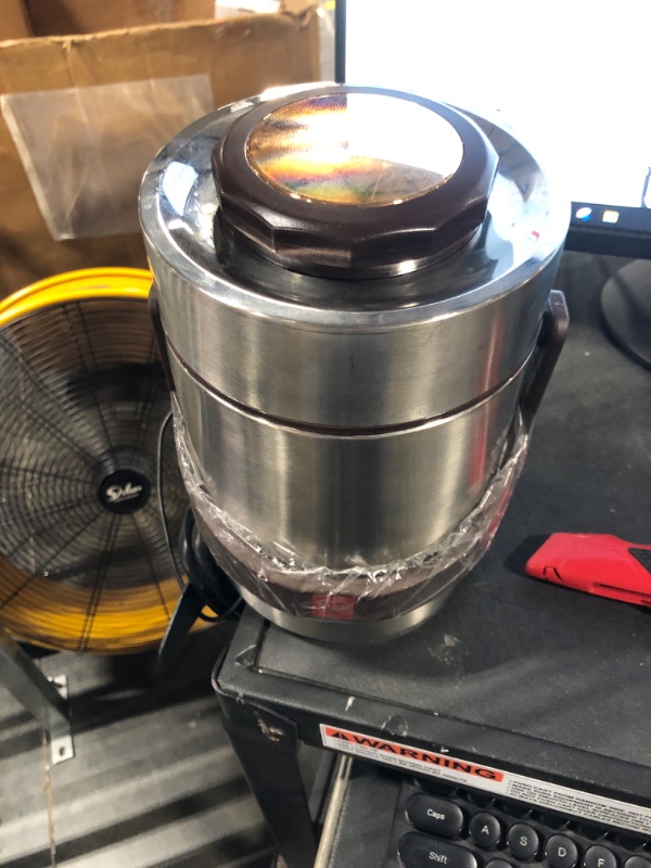Photo 1 of 67 oz Adults Stainless Steel Vacuum Insulated Wide Mouth Soup Food Thermos Hot Food Jar with Keep Thermal Portable 3 Tier Stackable Bento Hot Food Containers Lunch Boxes (67 oz Silver)