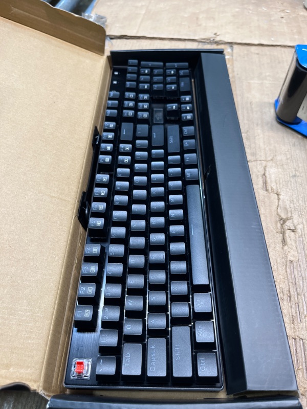 Photo 1 of ***FOR PARTS ONLY, NO RETURNS***Redragon K556 RGB LED Backlit Wired Mechanical Gaming Keyboard, 104 Keys Hot-Swap Mechanical Keyboard w/Aluminum Base, Upgraded Socket and Noise Absorbing Foams, Quiet Linear Red Switch K556 Red Switch