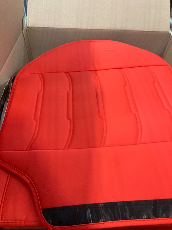 Photo 3 of ****USED**ONE OF SEATS IS DAMAGED*** Seat Covers for Cars Leather Full Set Vehicle Seat Cushion Universal for Nissan Altima Sentra for Honda Accord Tahoe for Volkswagen Jetta Elantra CRV RAV4, Women Men Girls Seat Covers(Red)