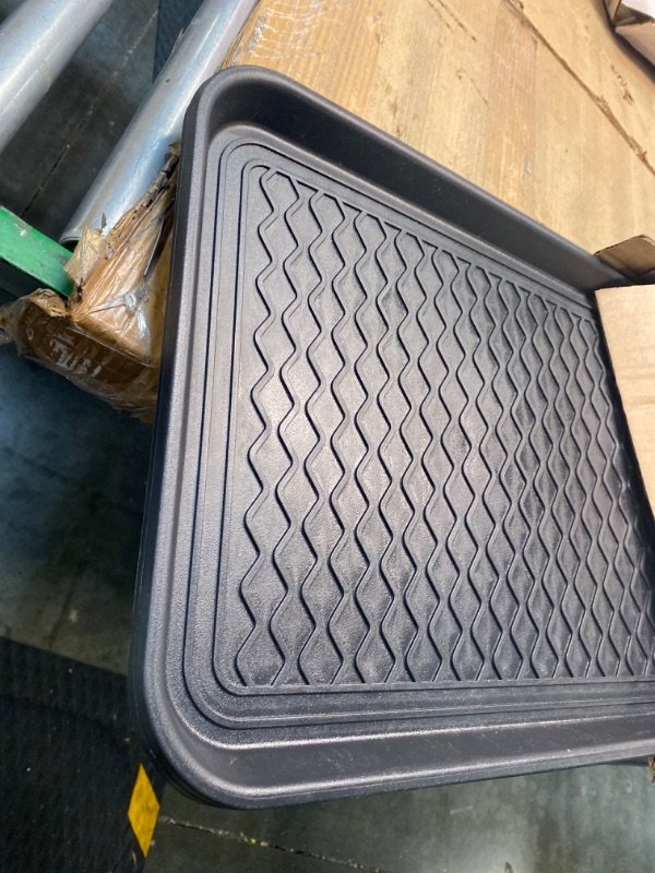 Photo 1 of ****USED** Multipurpose All Season Black, Pet Food Mat, Dog Cat Bowl Mat, Kitty Litter Mat, 15 in. X 30 in. Rubber Boot Tray