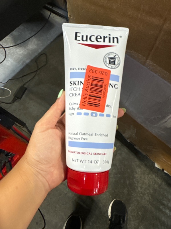 Photo 2 of ****USED**ALL SALES ARE FINAL***NO RETURNS*** Eucerin Skin Calming Cream - Full Body Lotion for Dry, Itchy Skin, Natural Colloidal Oatmeal Enriched - 14 oz. Tube